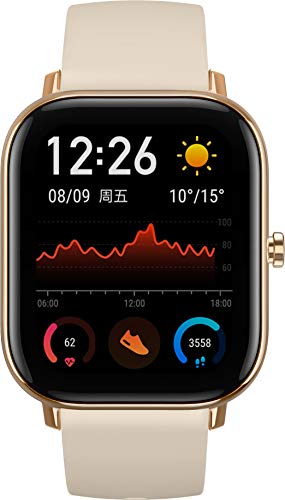 Amazfit GTS Smartwatch Reloj inteligente 46 días GPS + Glonass BioTracker ™ PPG Sensor de detección biológica Frecuencia cardíaca Bluetooth 5.0(Desert Gold)