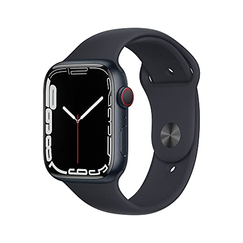 Apple Watch Series 7 (GPS + Cellular) Cassa 45 mm in alluminio color mezzanotte con Cinturino Sport color mezzanotte - Regular
