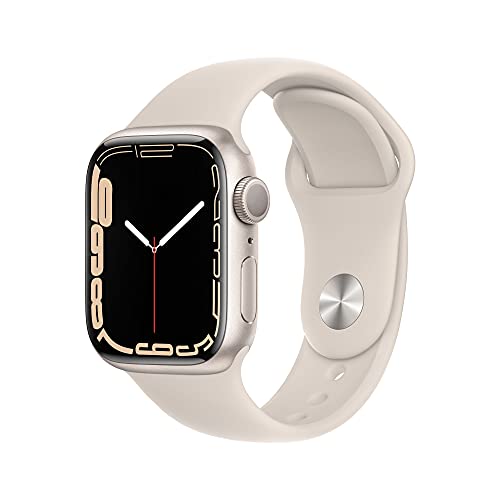 Apple Watch Series 7 (GPS) Cassa 41 mm in alluminio color galassia con Cinturino Sport color galassia - Regular