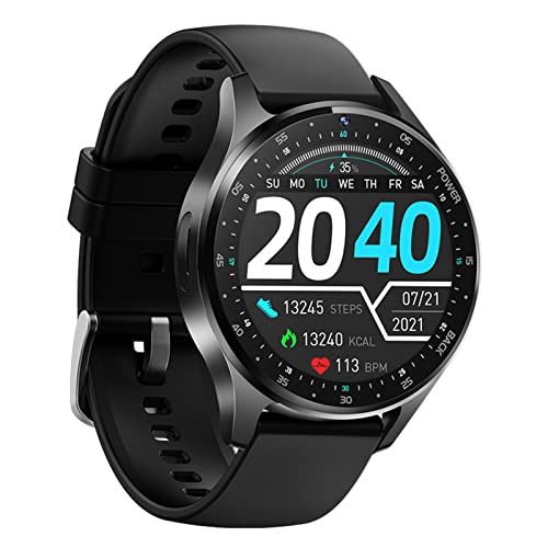 B/A Smart Watch per telefoni Android,Fitness Tracker Digitale | Smartwatch IP68 per Uomo e Donna, Orologio Fitness Tracker con frequenza cardiaca, monitoraggio del Sonno, contapassi e Calorie, Nero