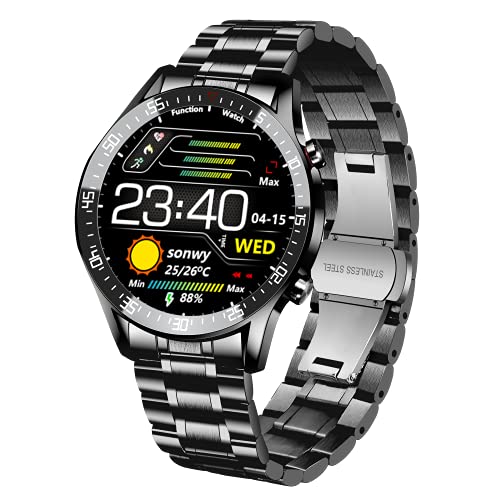 Smartwatch BEN NEVIS,Orologio Smartwatch Uomo IP68 Impermeabile con Cardiofrequenzimetro Monitoraggio della Pressione Sanguigna nel Sonno Orologio Fitness Compatibile con IOS Android