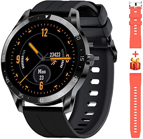Blackview X1 Smartwatch Uomo Orologio Fitness Con 2 Cinturino in Silicone, Impermeabile IP68 Cardiofrequenzimetro da Polso Contapassi Activity Tracker Cronometro per Android iOS