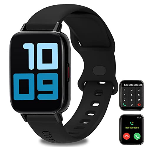 CHRONUS Smartwatch Uomo Donna Orologio Fitness Chiamata Bluetooth, 1,69 Pollici Smart Watch Cardiofrequenzimetro da Polso Contapassi Fitness Tracker Sportivi Impermeabil IP67 per Android iOS (Nero)