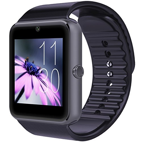 CNPGD - Smartwatch e orologio per iPhone, Android, Samsung, Galaxy Note, Nexus, HTC, Sony, colore: Nero