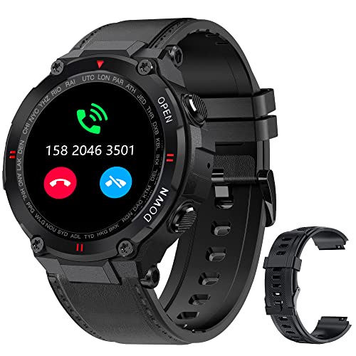Orologio Smartwatch Uomo Smartwatch Tracker Fitness Orologio Sport Smartband con Chiamata Bluetooth Cardiofrequenzimetro Contapassi Sportivo Activity Tracker per Android iOS