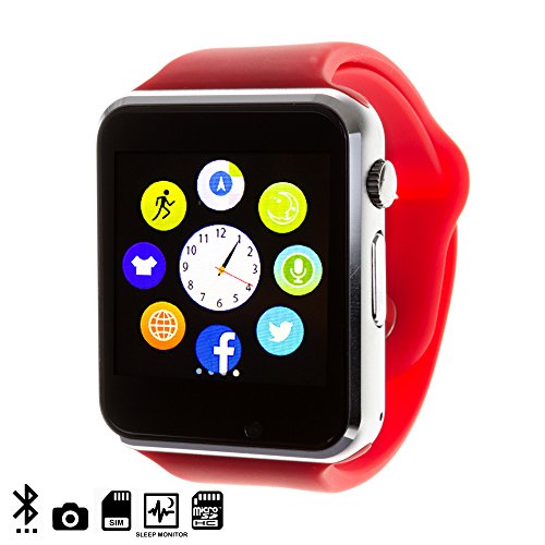 DAM DMQ238 - Smartwatch G08, Colore: Rosso