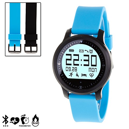 DAM Silica DMR231BLUE F68 Smartwatch Sport con 2 Cinturini intercambiabili, Colore: Blu