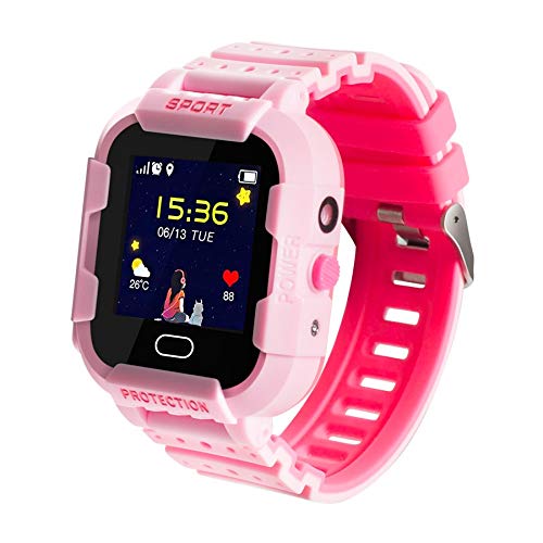Dcu tecnologic Smart watch per bambini smarwatch per bambini chiamate 2g tecnologia gprs+lbs+wifi antiurto ip67 rosa