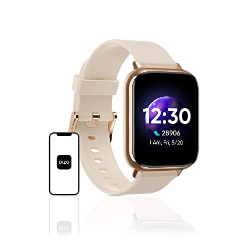 DIZO Smartwatch Donna Uomo 1,69'' Touch Orologi, 100 Quadranti Intelligenti, Impermeabile 5 ATM, Monitoraggio dell'ossigeno nel sangue, della frequenza cardiaca e del sonno, Supporto per Android iOS
