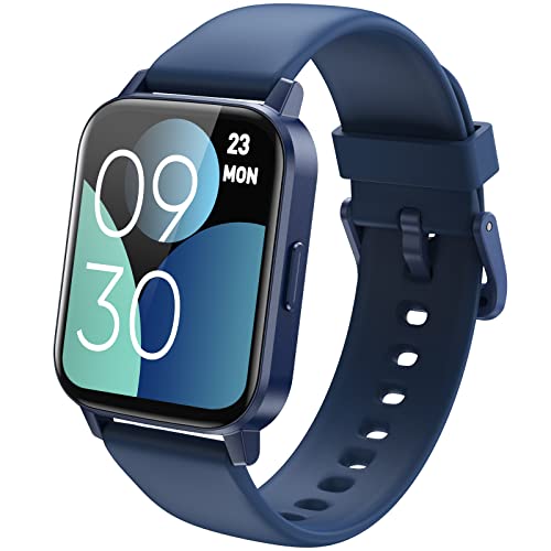 Smartwatch,1.69'' Orologio Fitness Uomo Donna,GPS Tracker e 5ATM Waterproof per Android e iOS,con cardiofrequenzimetro/monitoraggio dell'ossigeno nel sangue/monitor del sonno-DIZO (blu)