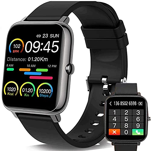 Smartwatch, Orologio Fitness Uomo Donna,Smart Watch con Contapassi Saturimetro (SpO2) Misuratore Pressione/Sonno Cardiofrequenzimetro da Polso, Fitness Tracker Sport Impermeabile per Android iOS