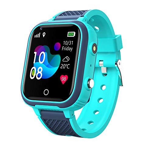 Fengchuang Smart Watch per bambini e ragazze, 4G impermeabile per bambini con GPS WiFi LBS Tracker, touch screen ad alta definizione, contapassi, videochiamate