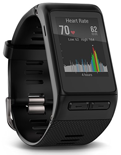 Garmin Vivoactive HR Extra Large Smartwatch con Cardio al Polso, Profili d'Attività Fisica, Cinturino Extra Large, Nero