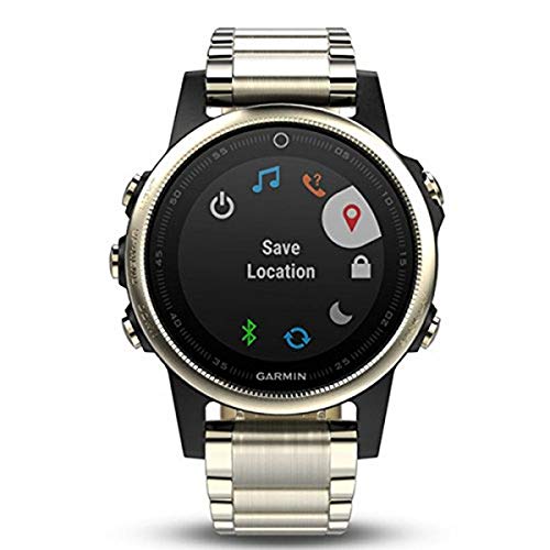 Garmin Orologio Fenix 5S GPS con Misurazione Frequenza Cardiaca al Polso Colore Champagne Metal Armband