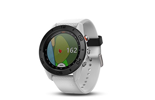 Garmin Approach S60 GPS Orologio da polso per golf con cinturino in sillicone, Bianco