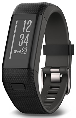 Garmin Vivosmart HR+ Fitness Band GPS con Schermo Touch, Smart Notification e Monitoraggio Cardiaco al Polso, XL (18-22.4 cm), Nero