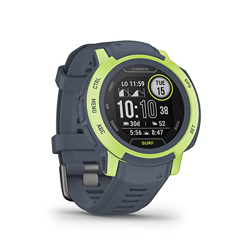 Garmin Instinct 2 - Surf, Smartwatch, 45mm, Autonomia 28 giorni, Surf, Windsurf, Kitesurf, 30 app, GPS, Cardio, SpO2, Activity Tracker 24/7, Connect IQ (Mavericks)