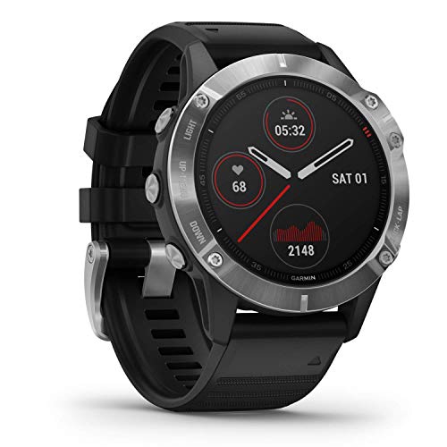 Garmin Fenix 6 - GPS Smartwatch Multisport 47mm, Display 1,3”, HR e saturazione ossigeno al polso, Pagamento contactless Garmin Pay, Colore Nero/Siver (Ricondizionato)