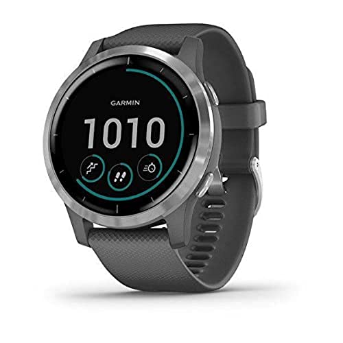 Garmin Vivoactive 4 Smartwatch GPS, Music, Garmin Pay, Wi-Fi, Diametro: 4,5 cm, Lunghezza: ca. 24 cm, Grigio (Grey Silver) (Ricondizionato)