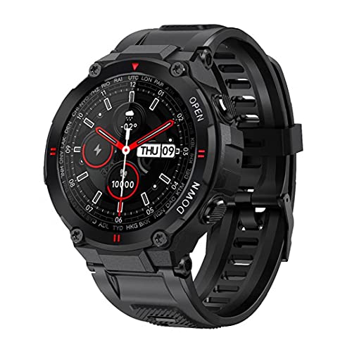 Smart Watch Watch Sport Orologio sportivo con frequenza cardiaca Bluetooth Bluetooth Call Touch Screen per Android IOS nero