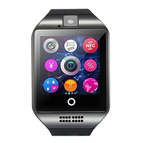 MeterBew1147 per Q18 Smart Watch Cellulare Carta squisita Smart Wear Bellissimo Orologio da Polso Curvo Regalo Professionale-Nero