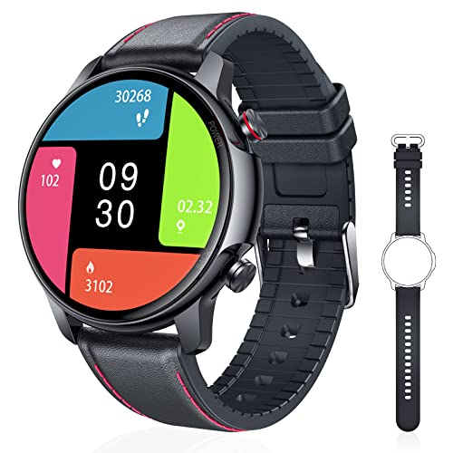 Motsfit Smartwatch Uomo - Orologio Smartwatch con Contapassi Cardiofrequenzimetro da Polso Pressione Sanguigna Calorie Impermeabile Orologio Fitness Tracker per Android iPhone Nero