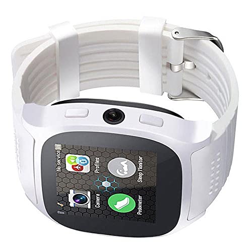 Smart Watch, con fotocamera Bluetooth Smart Band, supporto SIM TF Card Call Call Pedometro Sport per telefono Bianco compatibilità