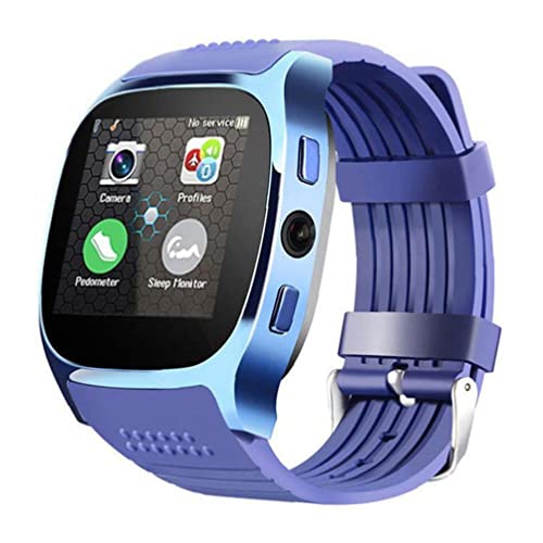 Smart Watch, con fotocamera Bluetooth Smart Band, supporto SIM TF Card Card Call Pedometro Sport per telefono BLU BLUE Compatibilità