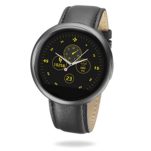 MyKronoz ZeRound 2 HR Premium Smartwatch con Schermo Circolare, Nero
