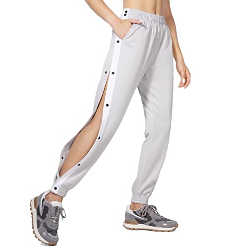 PMDKLSPQ Pantaloni sportivi da donna in cotone, pantaloni sportivi da jogging, tempo libero, da allenamento, da fitness, grigio., XL
