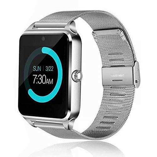 Queen.Y Bluetooth Smart Watch Impermeabile gsm Sim Phone Fascia in Acciaio Inossidabile Fitness Tracker Monitor del Sonno per iOS Telefoni Android Monitor della Frequenza Cardiaca