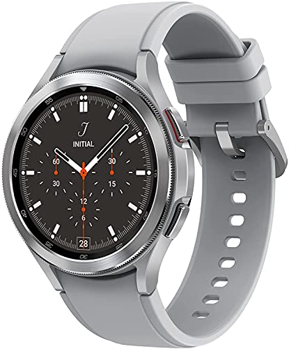 Samsung Galaxy Watch4 Classic BT 46mm SmartWatch Acciaio Inox, Ghiera Rotante, Monitoraggio Benessere, Fitness Tracker, Colore Argento