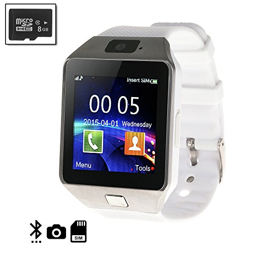Silica DMN236WHITESD8 – Smartwatch Tekkiwear Dama n236 White con Micro SD da 8 GB Classe 4, Colore: Bianco