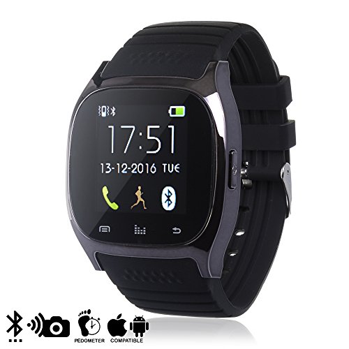 Silica DMT192BLACK - Smartwatch Timesaphire 2, con notifiche per iOS e Android, Colore: Nero