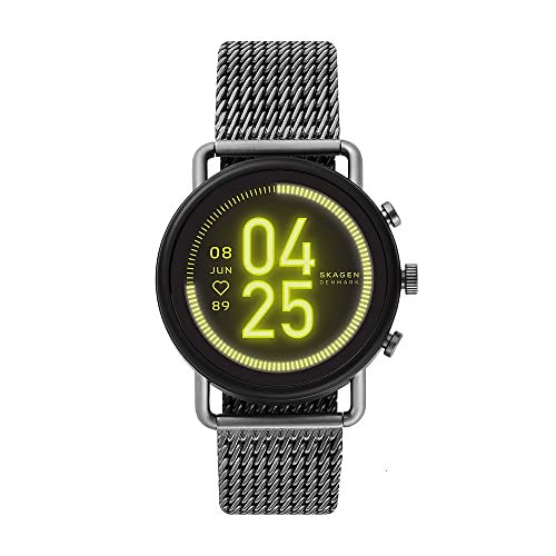 Skagen Smartwatch da Uomo, Smartwatch Touchscreen Falster 3 in Acciaio Inox con Vivavoce, Notifiche del Battito Cardiaco, NFC e Smartphone