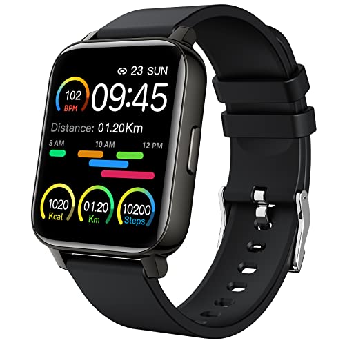 Smartwatch Uomo Donna, 1,69'' Orologio Fitness Cardiofrequenzimetro da Polso Pressione Sanguigna, Contapassi Conta Calorie, Orologio Sportivo Cronometri Impermeabile IP67, Smart Watch per Android iOS