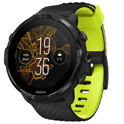 Suunto 7 Versatile Smartwatch con molte funzionalità e Wear OS by Google, Nero/Verde, Taglia unica