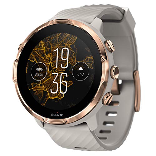 Suunto 7 Versatile Smartwatch con molte funzionalità e Wear OS by Google, Grigio/Oro rosa