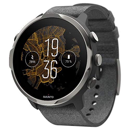 Suunto 7 Versatile Smartwatch con molte funzionalità e Wear OS by Google, Grafite (2 cinturini)