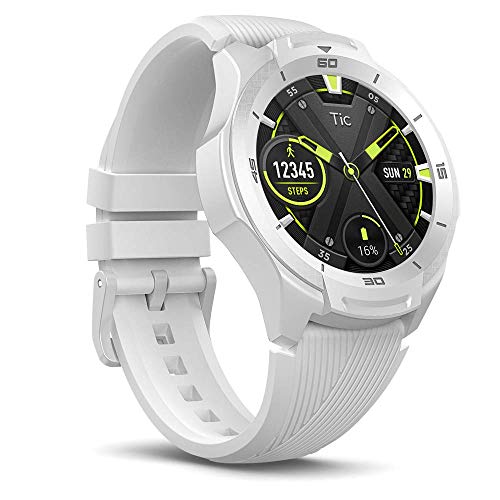 Ticwatch S2 Smartwatch Display Touch 1.39” AMOLED Wear OS by Google Fitness Tracket con GPS, Rilevazione Battito Cardiaco e predisposto per Il Nuoto, Durevole, Compatibile con iPhone e Android Bianco