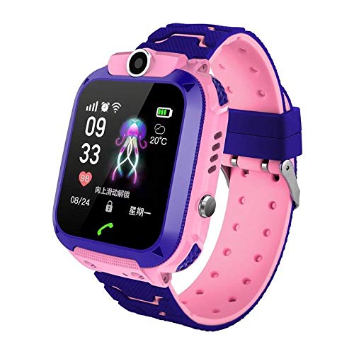 VKTY - Smartwatch per bambini, GSM LBS, impermeabile, IP67, con scheda SIM, chiamata bidirezionale, per bambini, studenti, colore: rosa