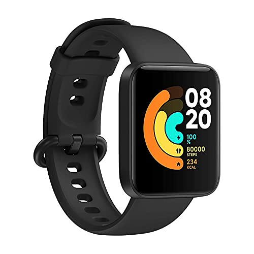 Xiaomi Mi Watch Lite Sport Smartwatch - Schermo LCD TFT da 1,4 '', GPS, Controllo della Frequenza Cardiaca, 11 Modelli di Allenamento, 5ATM, Nero