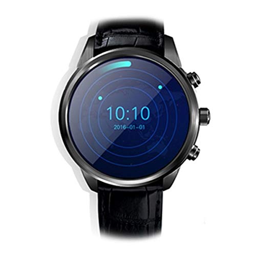 Yonis Smartwatch Android 5.1 MTK6580 Quad Core 1 GB Schermo OLED 1,39 pollice bracciale pelle 3 G GPS WIFI Bluetooth Nero