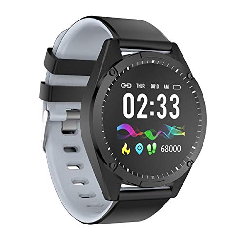 Smartwatch da uomo con schermo touchscreen da 1,3 pollici Smartwatch da donna con monitoraggio della pressione sanguigna e monitoraggio della pressione sanguigna Smartwatch per Android IOS, grigio