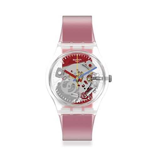Orologio Swatch Gent GE292 CLEARLY RED STRIPED