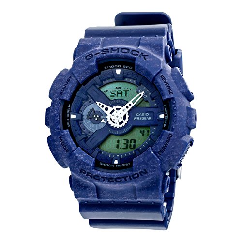 Casio G-Shock Heathered quadrante blu resina quarzo orologio da uomo GA110HT-2A
