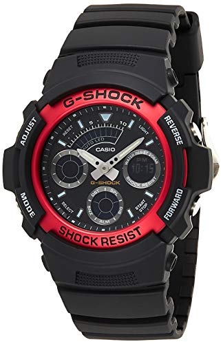 Casio G-SHOCK Orologio 20 BAR, Rosso, Analogico - Digitale, Uomo, AW-591-4AER