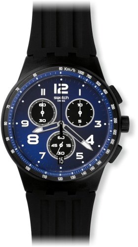 Swatch Orologio Unisex Cronografo al Quarzo con Cinturino in Silicone – SUSB402