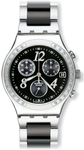Swatch Orologio Cronografo Quarzo Unisex con Cinturino in Acciaio Inox YCS485GC