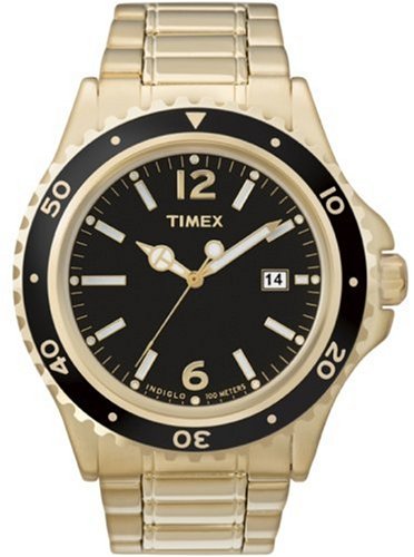 Timex T2M562 - Orologio da polso da uomo, cinturino in acciaio inox colore oro